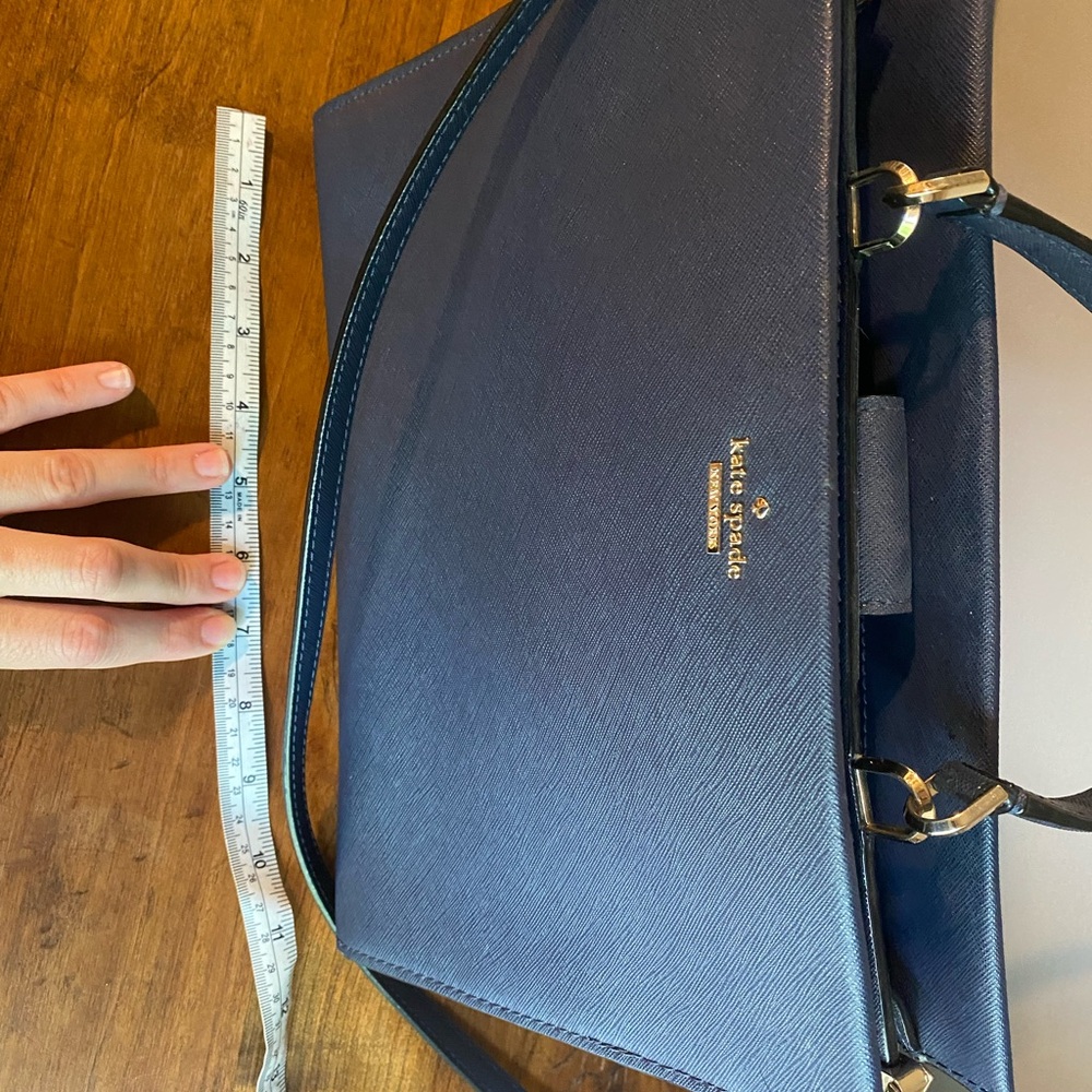 Kate Spade Navy Blue Triple Compartment Crossbody Shoulder bag Satchel - Picture 6 of 7